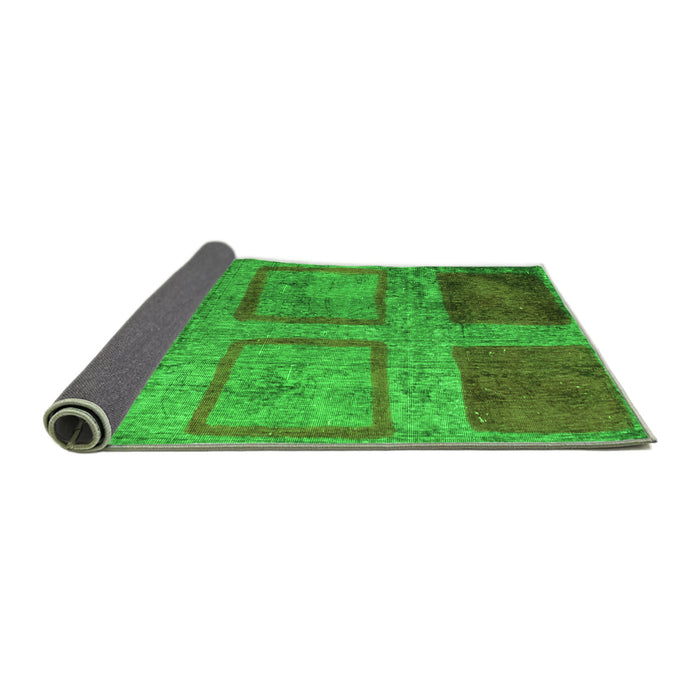 Sideview of Abstract Green Modern Rug, abs1993grn