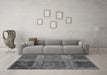 Machine Washable Abstract Gray Modern Rug in a Living Room,, wshabs1993gry