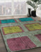 Abstract Rosy Purple Modern Rug in Family Room, abs1993