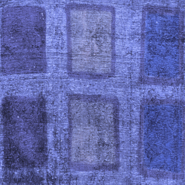 Square Abstract Blue Modern Rug, abs1993blu