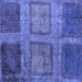 Square Abstract Blue Modern Rug, abs1993blu