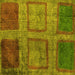 Square Abstract Yellow Modern Rug, abs1993yw