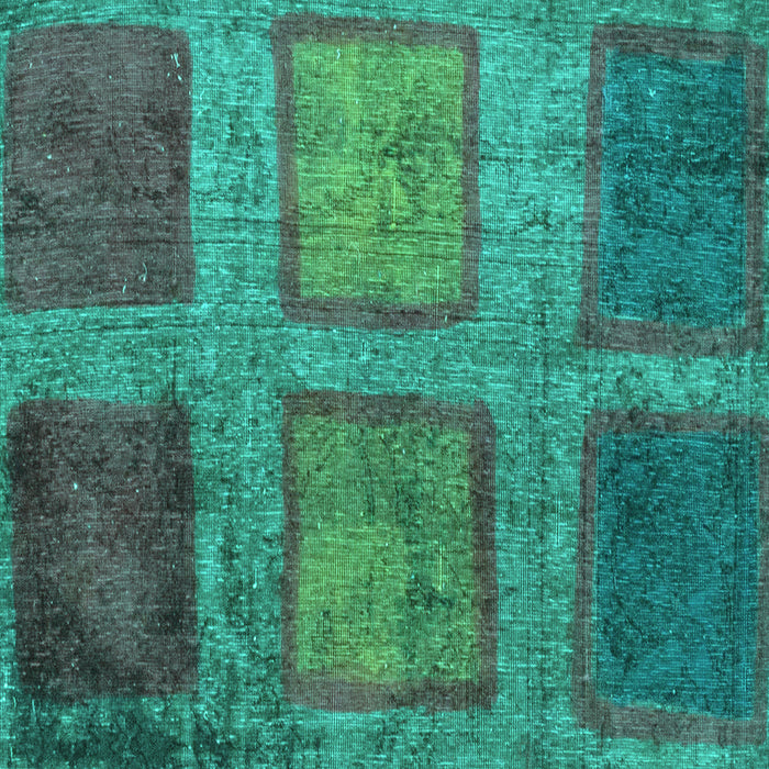 Square Abstract Turquoise Modern Rug, abs1993turq