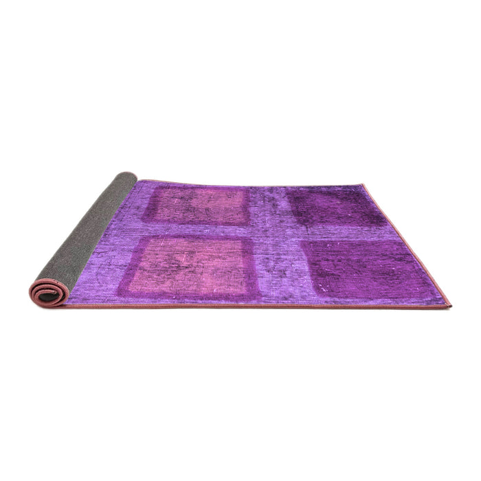 Sideview of Abstract Purple Modern Rug, abs1993pur