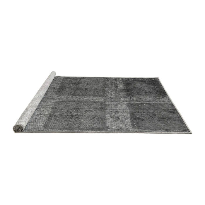Sideview of Machine Washable Abstract Gray Modern Rug, wshabs1993gry