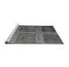 Sideview of Machine Washable Abstract Gray Modern Rug, wshabs1993gry