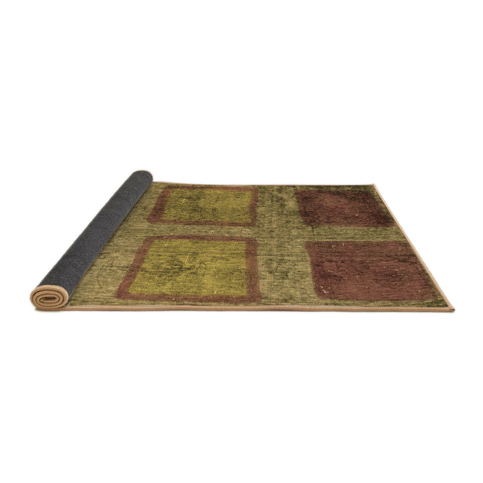 Sideview of Abstract Brown Modern Rug, abs1993brn