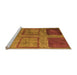 Sideview of Machine Washable Abstract Orange Modern Area Rugs, wshabs1993org