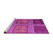 Sideview of Machine Washable Abstract Pink Modern Rug, wshabs1993pnk