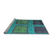 Sideview of Machine Washable Abstract Light Blue Modern Rug, wshabs1993lblu