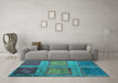 Machine Washable Abstract Light Blue Modern Rug in a Living Room, wshabs1993lblu