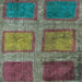 Square Machine Washable Abstract Rosy-Finch Purple Rug, wshabs1993