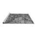 Sideview of Machine Washable Abstract Gray Modern Rug, wshabs1994gry