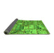 Sideview of Abstract Green Modern Rug, abs1994grn