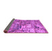 Sideview of Abstract Purple Modern Rug, abs1994pur