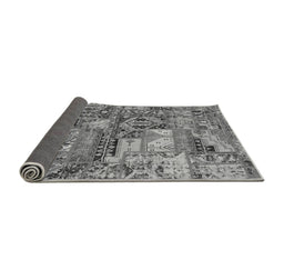 Sideview of Abstract Gray Modern Rug, abs1994gry