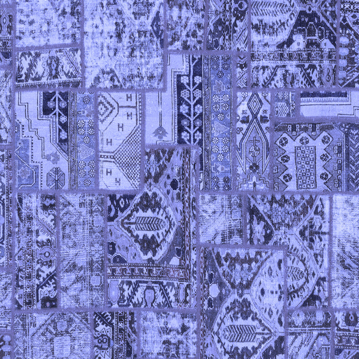 Square Abstract Blue Modern Rug, abs1994blu