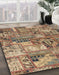 Machine Washable Abstract Brown Sand Brown Rug in a Family Room, wshabs1994