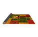 Sideview of Patchwork Yellow Transitional Rug, abs1995yw