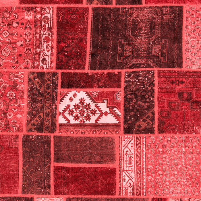 Patchwork Red Transitional Area Rugs