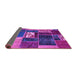 Sideview of Patchwork Purple Transitional Rug, abs1995pur