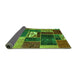 Sideview of Patchwork Green Transitional Rug, abs1995grn