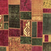 Square Patchwork Brown Transitional Rug, abs1995brn