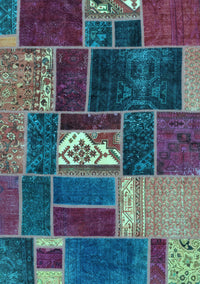 Patchwork Light Blue Transitional Rug, abs1995lblu