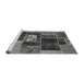 Sideview of Machine Washable Patchwork Gray Transitional Rug, wshabs1995gry