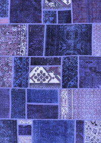 Patchwork Blue Transitional Rug, abs1995blu