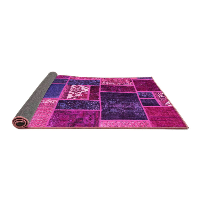 Sideview of Patchwork Pink Transitional Rug, abs1995pnk