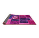 Sideview of Patchwork Pink Transitional Rug, abs1995pnk