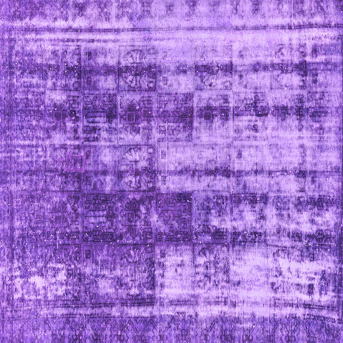 Square Machine Washable Abstract Purple Modern Area Rugs, wshabs1996pur