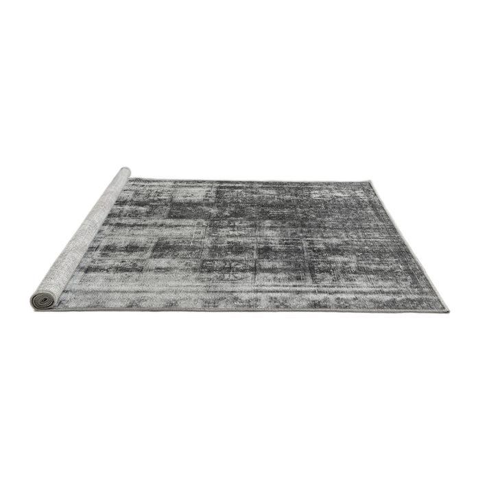 Sideview of Machine Washable Abstract Gray Modern Rug, wshabs1996gry