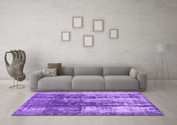 Machine Washable Abstract Purple Modern Area Rugs in a Living Room, wshabs1996pur