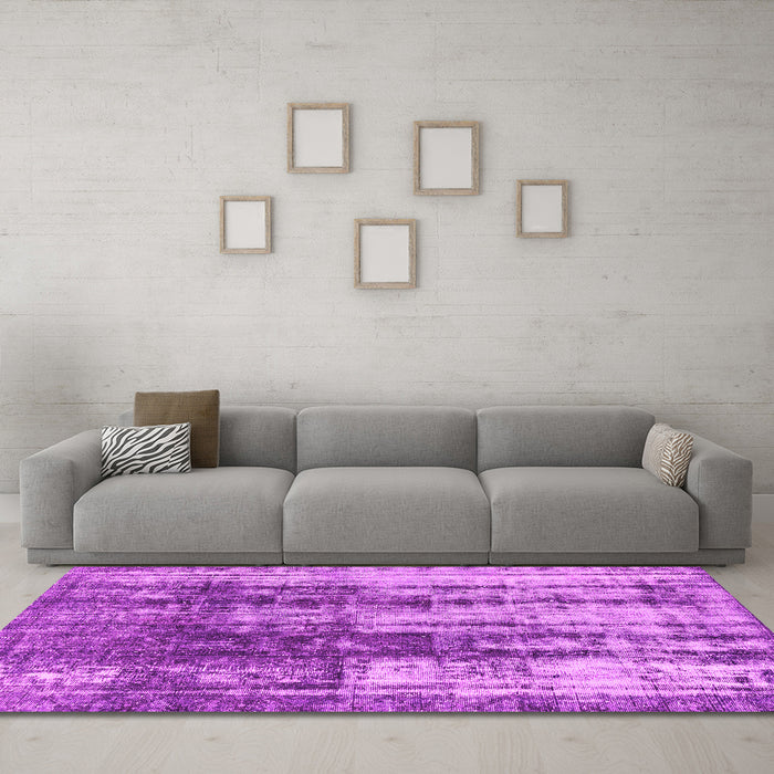Machine Washable Abstract Pink Modern Rug in a Living Room, wshabs1996pnk