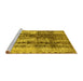 Sideview of Machine Washable Abstract Yellow Modern Rug, wshabs1996yw