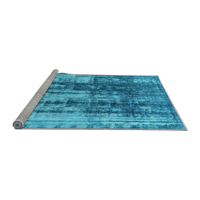 Sideview of Machine Washable Abstract Light Blue Modern Rug, wshabs1996lblu