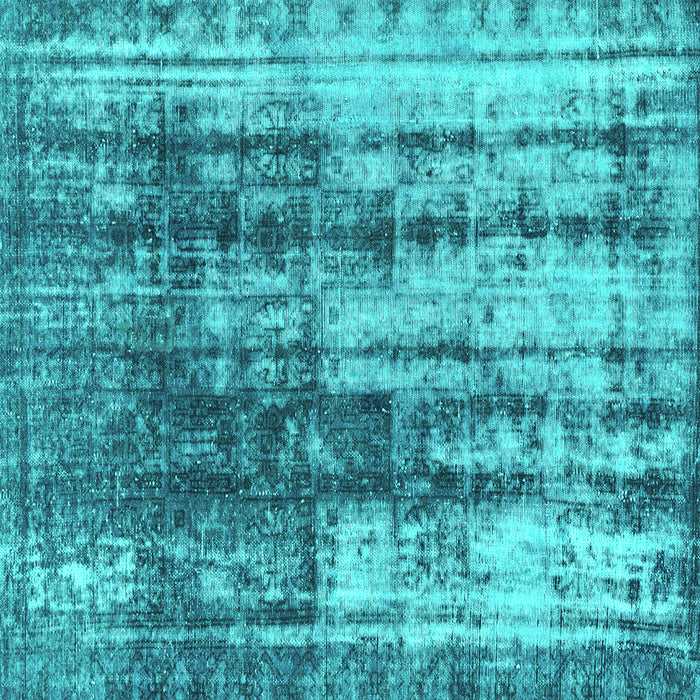 Square Machine Washable Abstract Turquoise Modern Area Rugs, wshabs1996turq