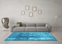 Machine Washable Abstract Light Blue Modern Rug, wshabs1996lblu