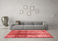 Machine Washable Abstract Red Modern Rug, wshabs1996red