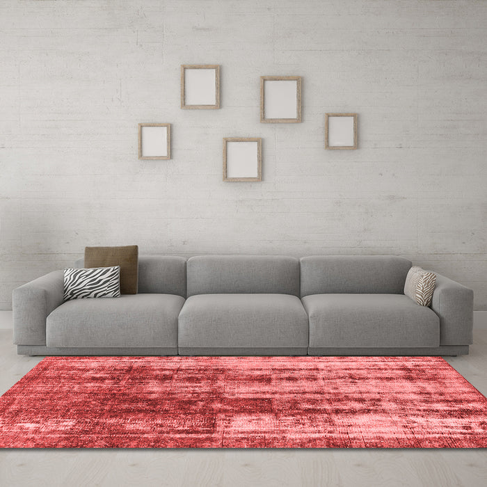 Modern Red Washable Rugs