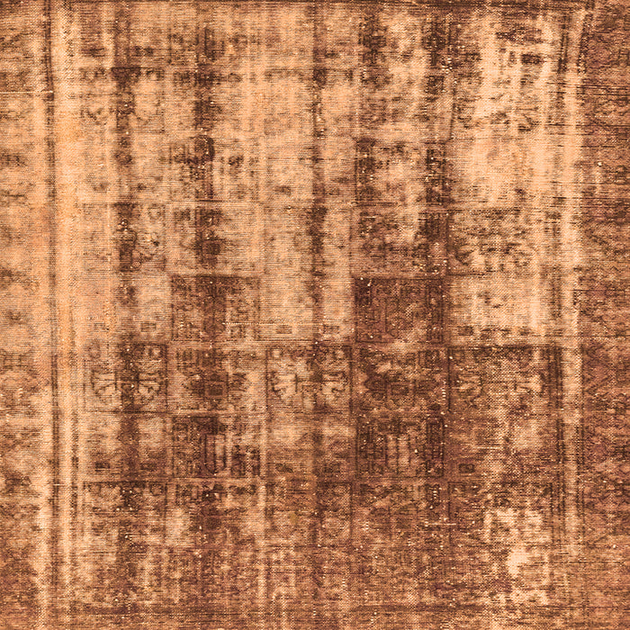 Square Machine Washable Abstract Orange Modern Area Rugs, wshabs1996org