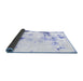 Sideview of Abstract Blue Modern Rug, abs1997blu