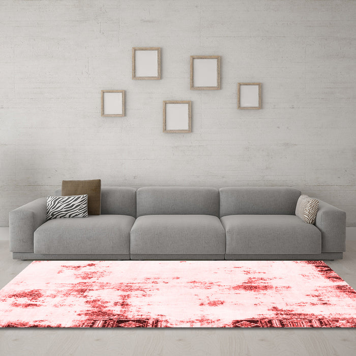 Modern Red Washable Rugs