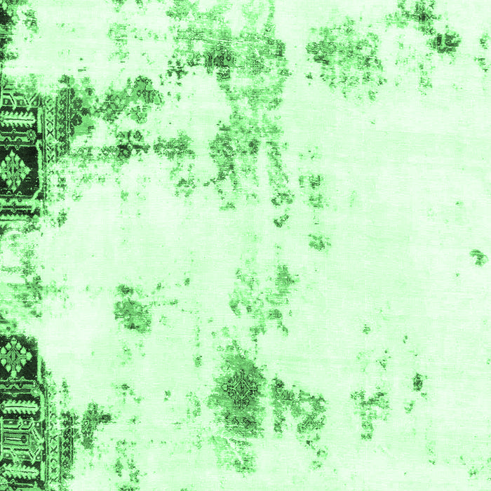 Machine Washable Abstract Emerald Green Modern Area Rugs, wshabs1997emgrn