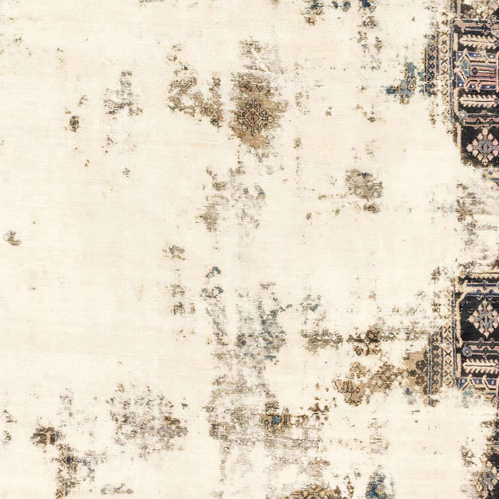 Machine Washable Abstract Blanched Almond Beige Rug, wshabs1997