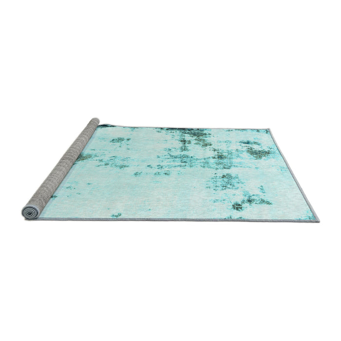 Sideview of Machine Washable Abstract Light Blue Modern Rug, wshabs1997lblu