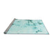 Sideview of Machine Washable Abstract Light Blue Modern Rug, wshabs1997lblu