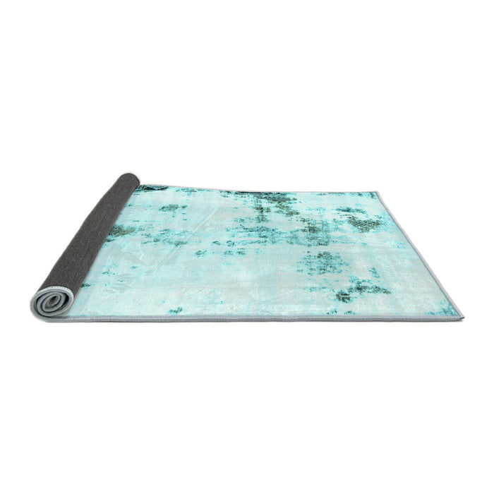 Sideview of Abstract Light Blue Modern Rug, abs1997lblu